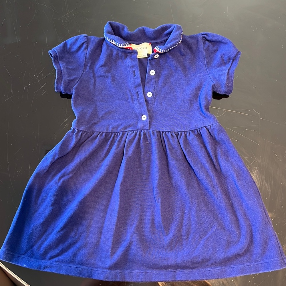 Blue toddler Gucci dress
